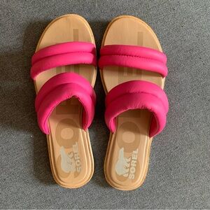 Sorel Ella Puff Slide in Pink size 8